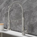 All copper rotatable cold and hot water dual mode sink, kitchen spring faucet by eprolo