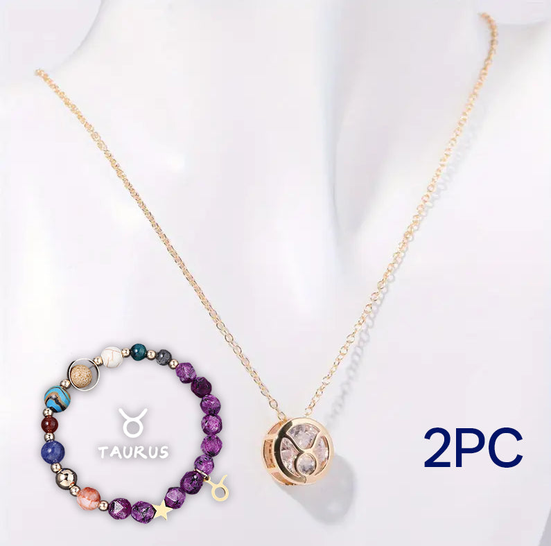Parure de collier en perles de pierre naturelle