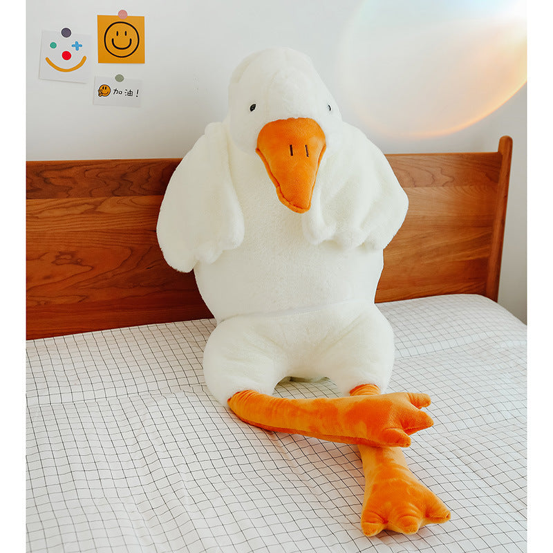 Grande peluche oreiller Mignonnes Oies Blanches