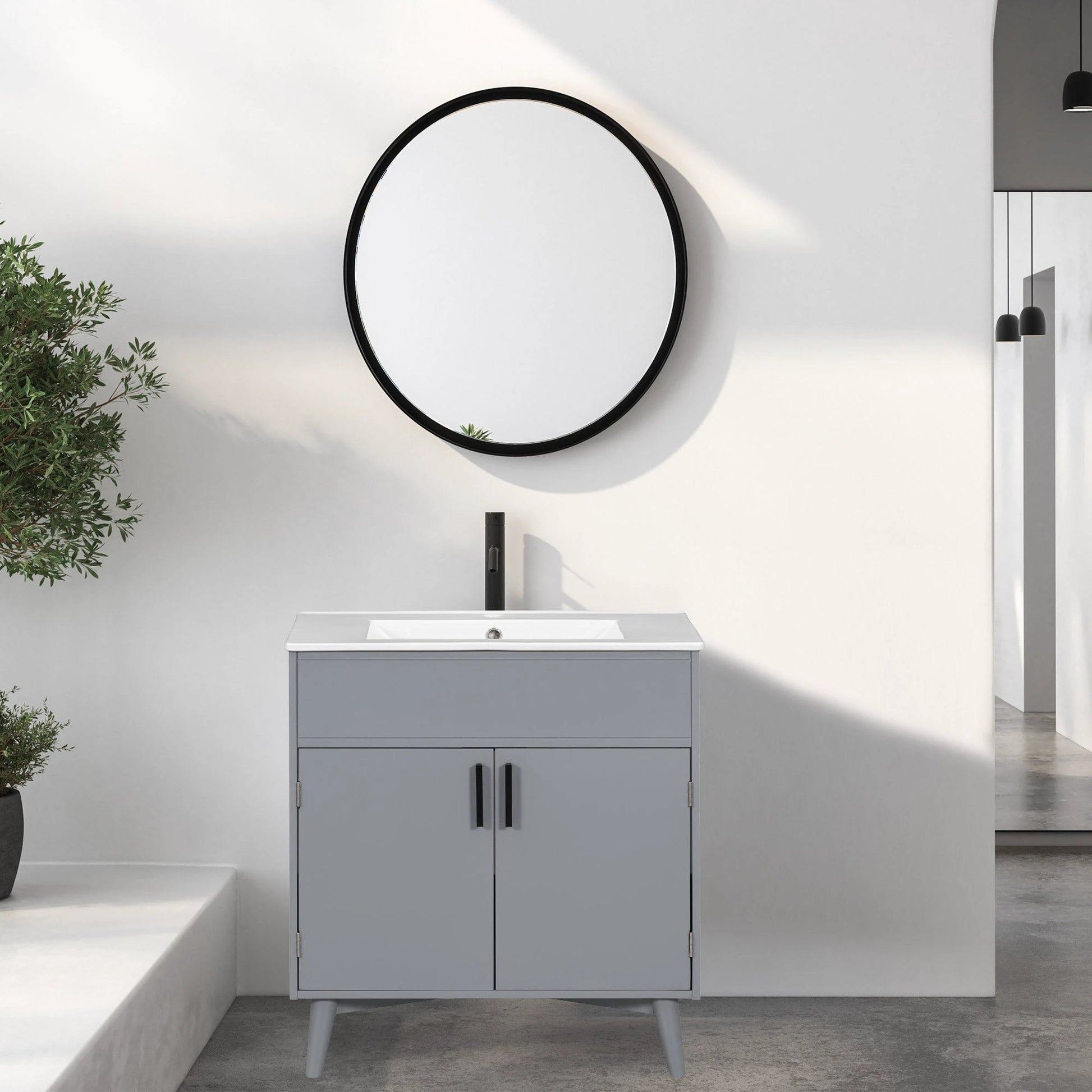 Bathroom vanity Set with Sink, Combo Cabinet, Bathroom Storage Cabinet by eprolo