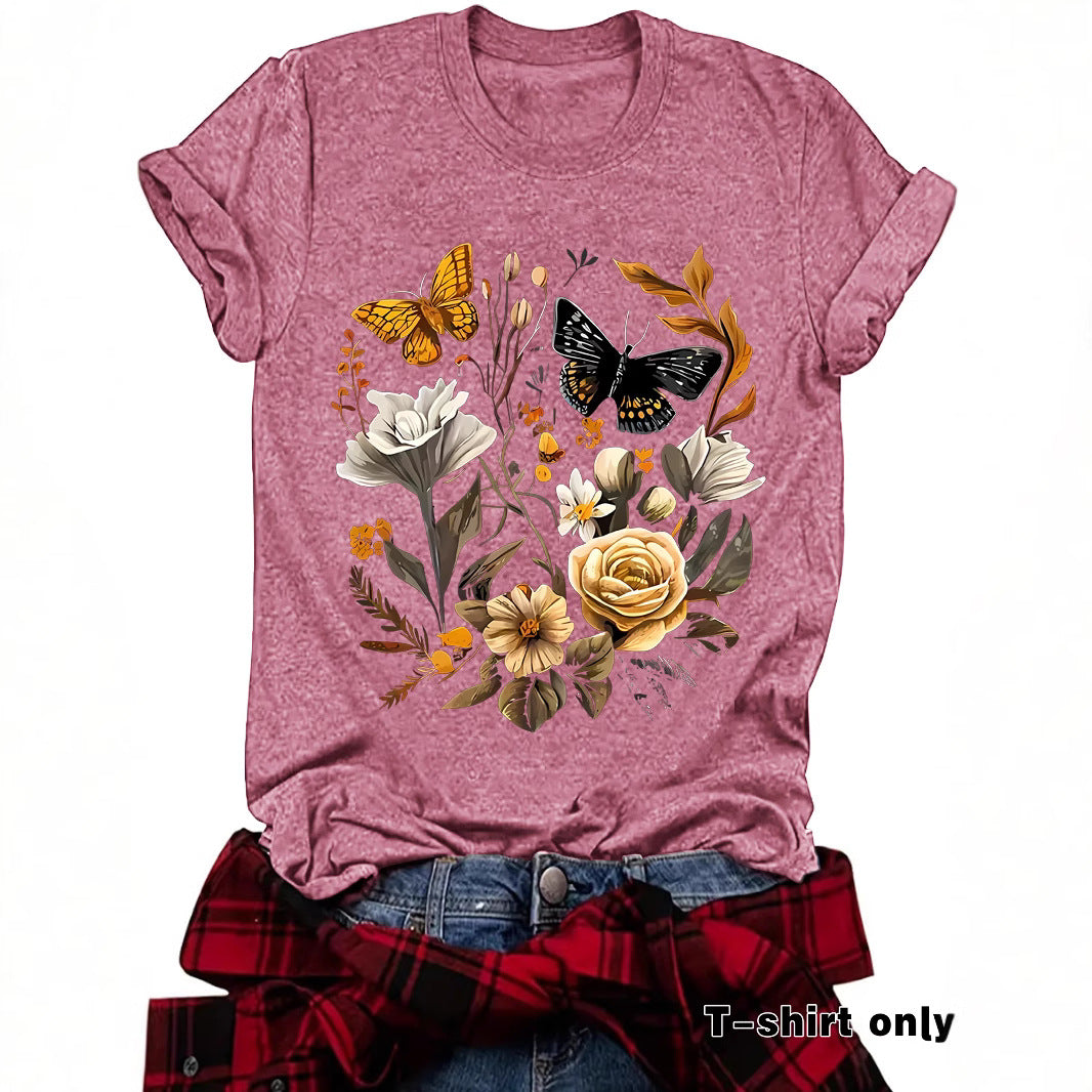 Camiseta de mariposa para mujer