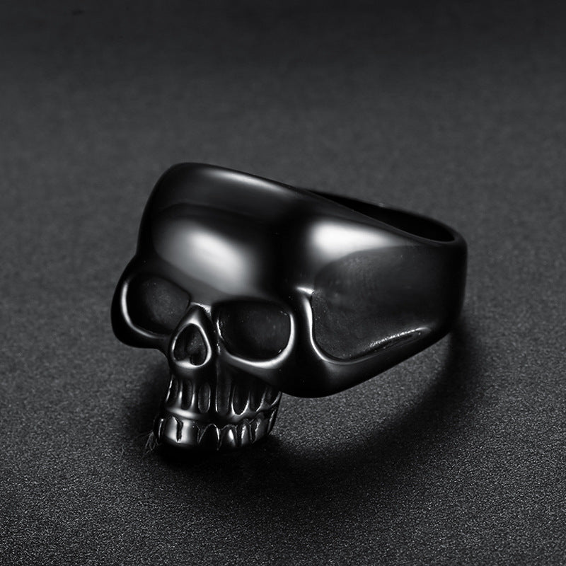 Série de bagues tête de mort style punk unique pour homme