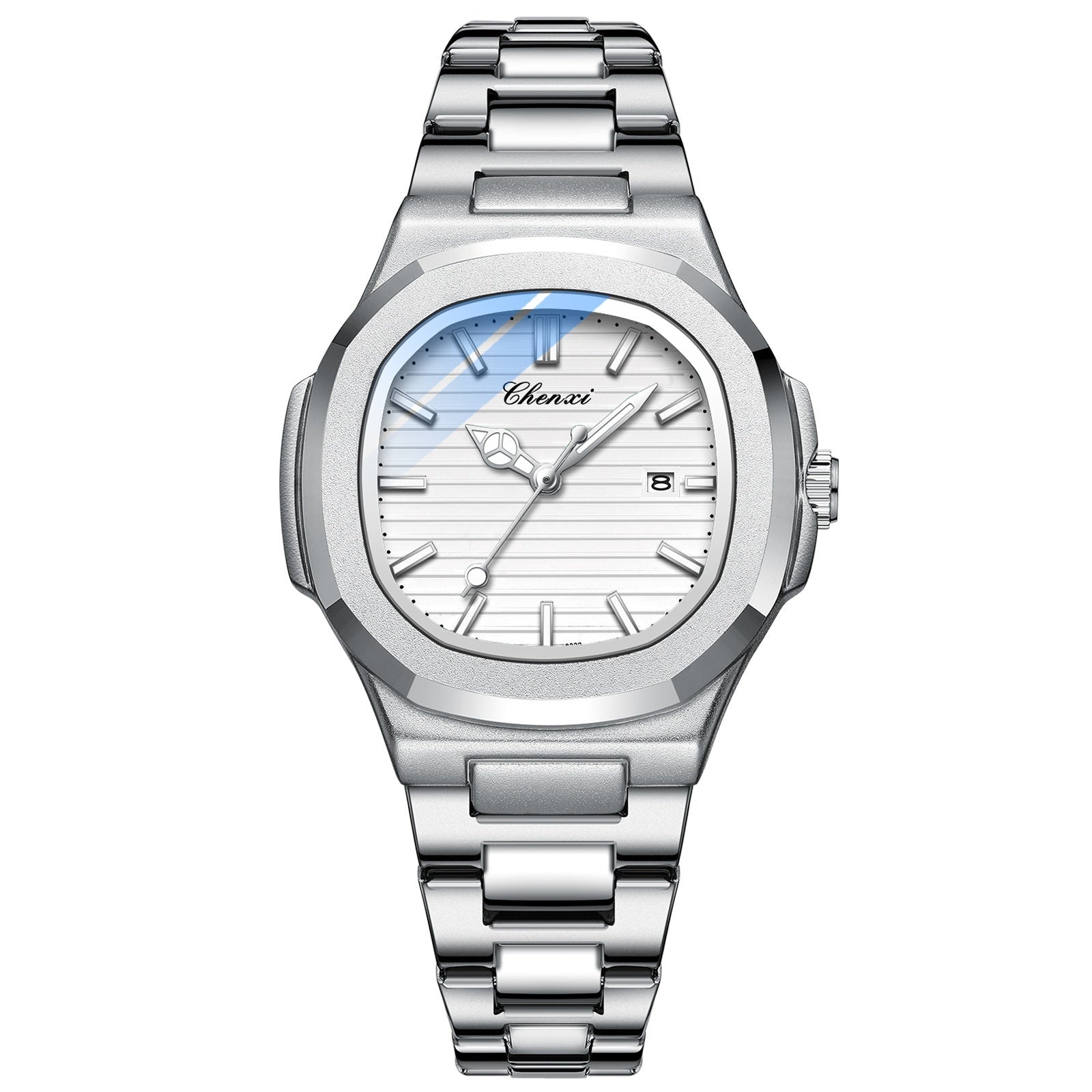 Chenxi Montre Acier Couple Lumineuse Étanche Simple Tendance