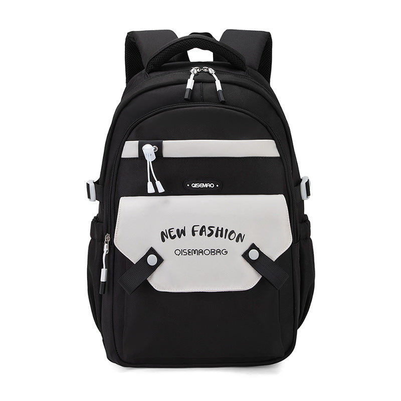 Nouveau Sac d'école d'étudiant Sac à dos de couleur contrastée coloré
