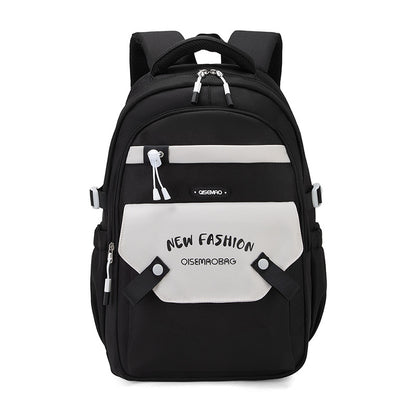 Nouveau Sac d'école d'étudiant Sac à dos de couleur contrastée coloré