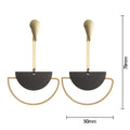 Long geometric earrings