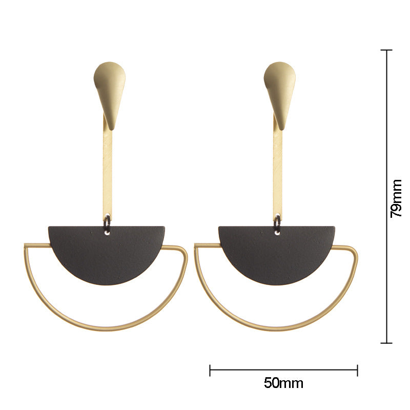 Long geometric earrings