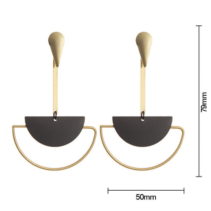 Boucles d'oreilles longues géométriques