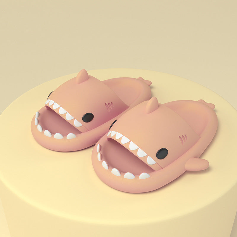 Pantuflas de tiburón de dibujos animados divertidas y bonitas, suaves, para interior y exterior