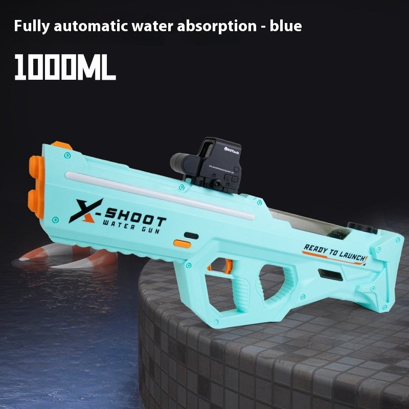 Grand pistolet à eau électrique à impulsion avec lumière