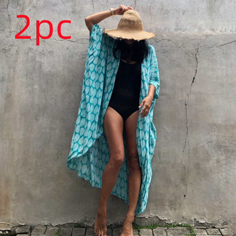 Robe de plage de villégiature en polyester anti-UV pour femmes
