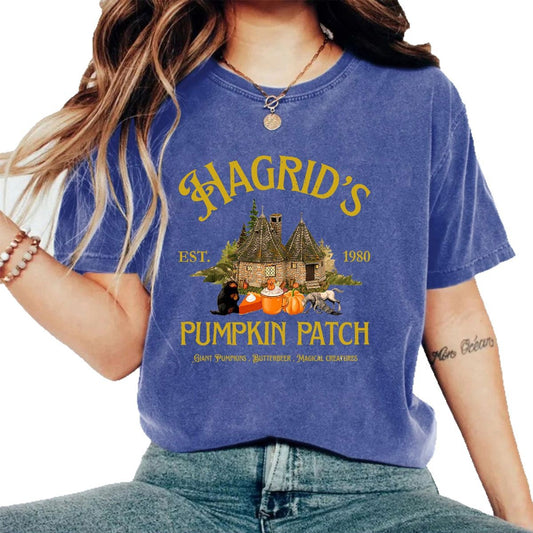 Camiseta HAGRID'S Estampada de Manga Corta y Corte Holgado