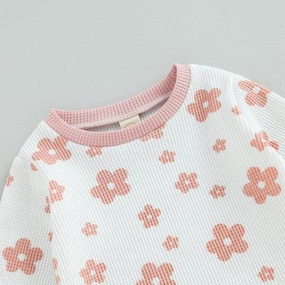 Ensemble pull imprimé floral pour enfants
