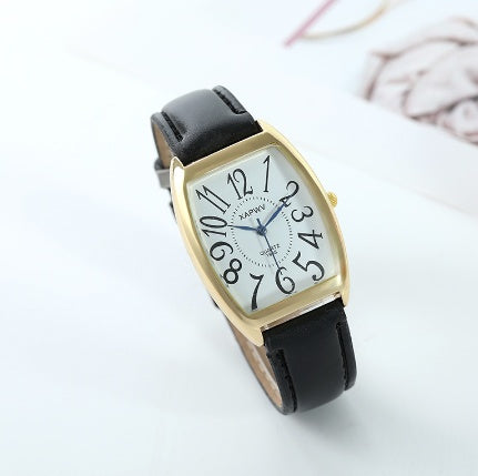 Reloj de pareja estilo ejecutivo con correa cuadrada