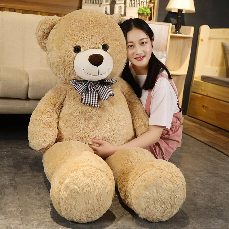 Grande poupée en peluche ours en peluche avec nœud papillon
