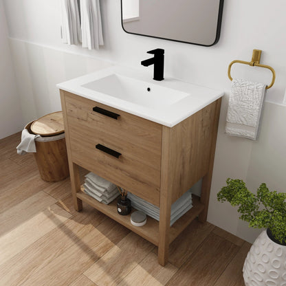30 Inch Bathroom Vanity Plywood With 2 Drawers by eprolo