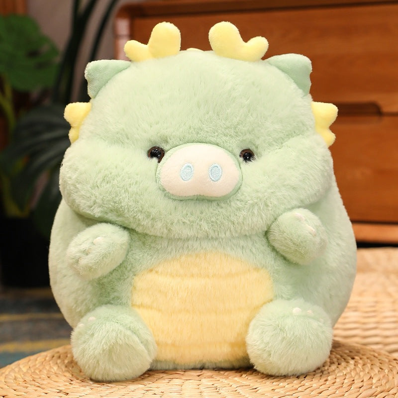 Mignonne peluche oreiller dragon cochon