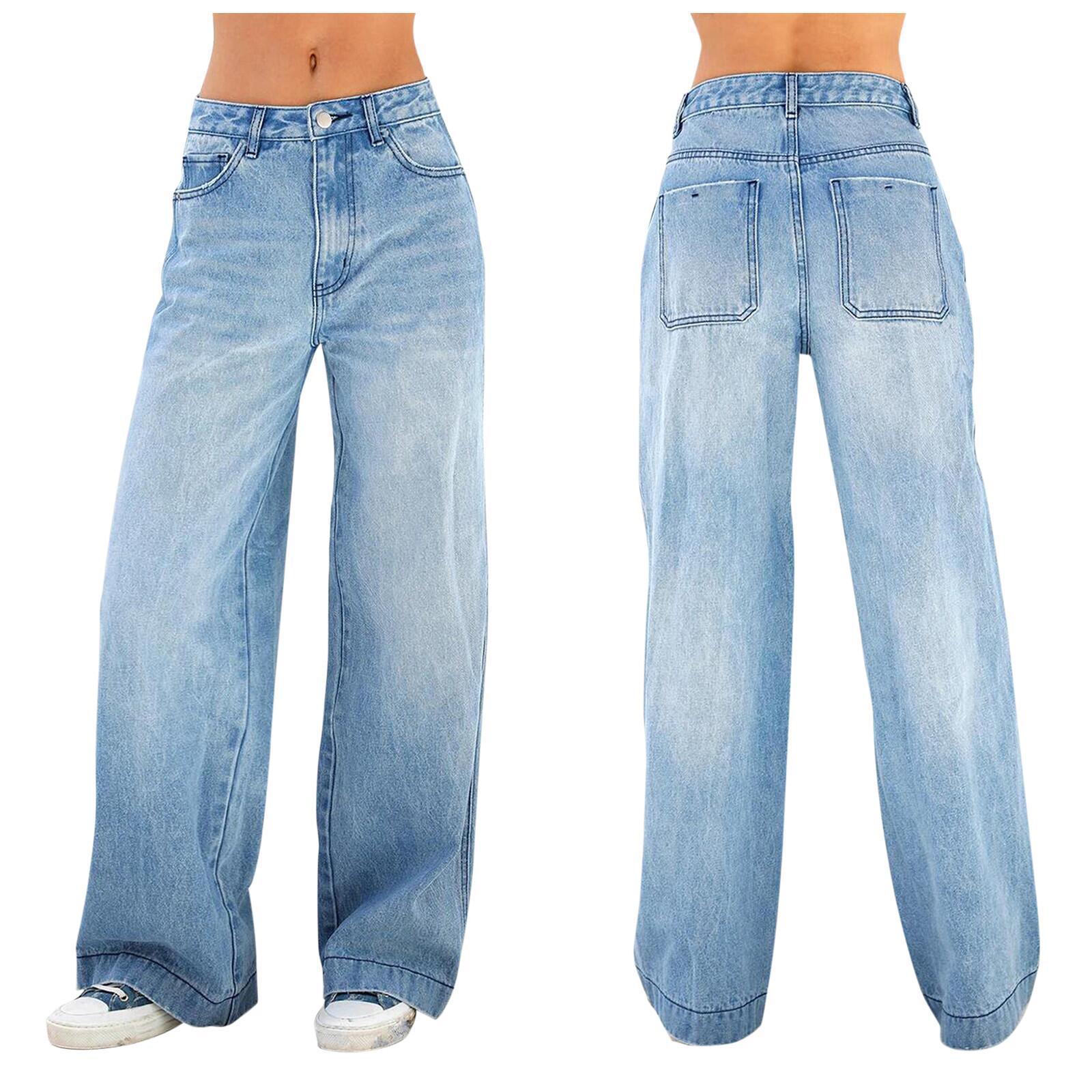 Jeans taille haute amples style européen et américain