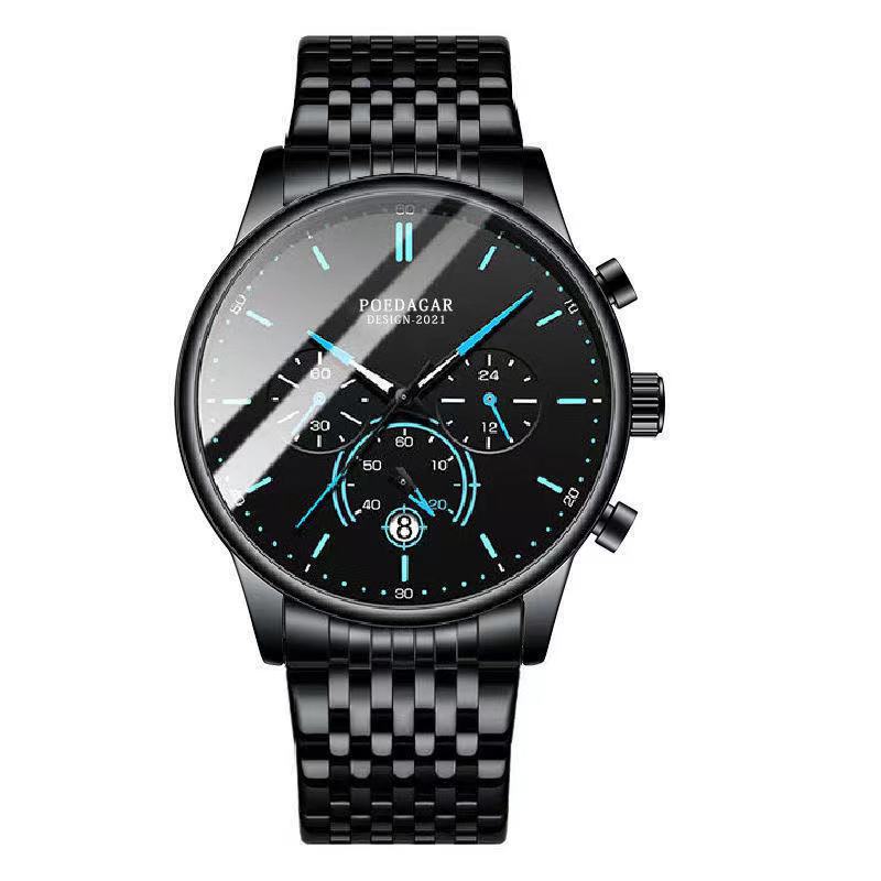 Montre à quartz multifonctionnelle étanche pour homme