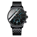 Montre à quartz multifonctionnelle étanche pour homme