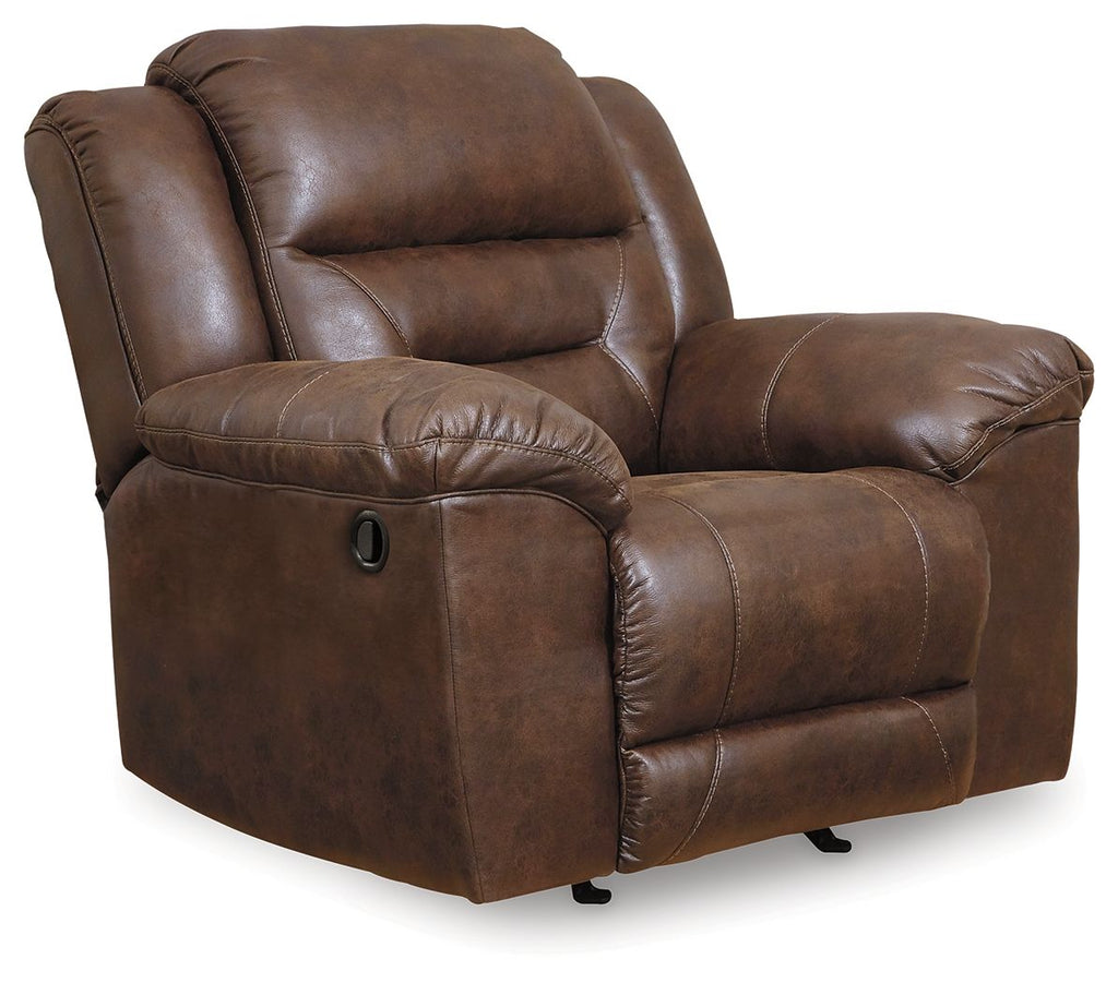 Stoneland - Rocker Recliner - Faux Leather - Chocolate-0