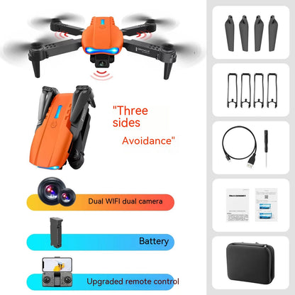 E99pro Drone aérien 4k Double caméra haute définition Caméra trois côtés