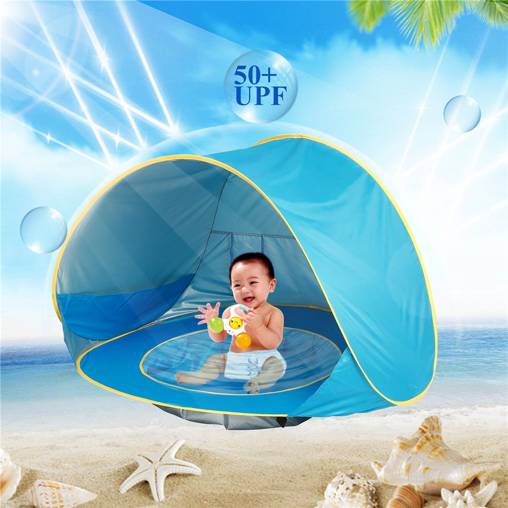 Tienda de playa para bebés, carpa de camping al aire libre para niños, plegable, impermeable, toldo parasol con protección UV.