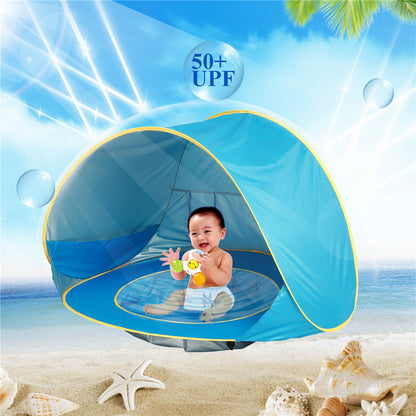 Tienda de playa para bebés, carpa de camping al aire libre para niños, plegable, impermeable, toldo parasol con protección UV.