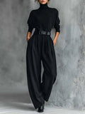 Pantalon de costume taille haute américain en soie glacée de haute qualité