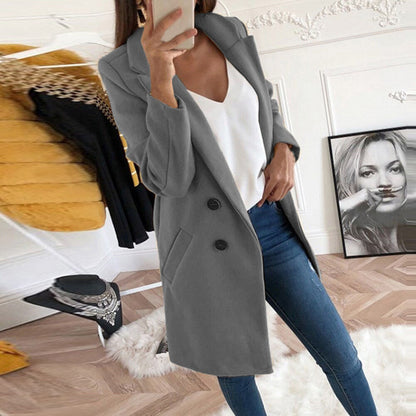 Manteau en laine mi-long