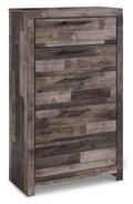Derekson - Five Drawer Chest - Multi Gray-0