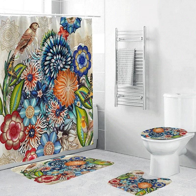 Bohemian Style 3D Digital Printing Polyester Waterproof and Mold Proof Shower Curtain Bathroom Shower Curtain by eprolo