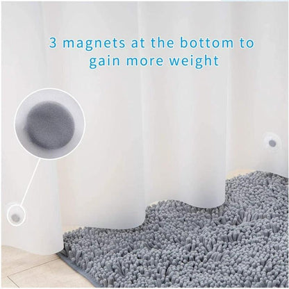Bathroom Shower Lining Frosted Plastic Extra Long Shower Curtain Liner With Magnet Metal Eyelets Thickened Shower Curtain by eprolo