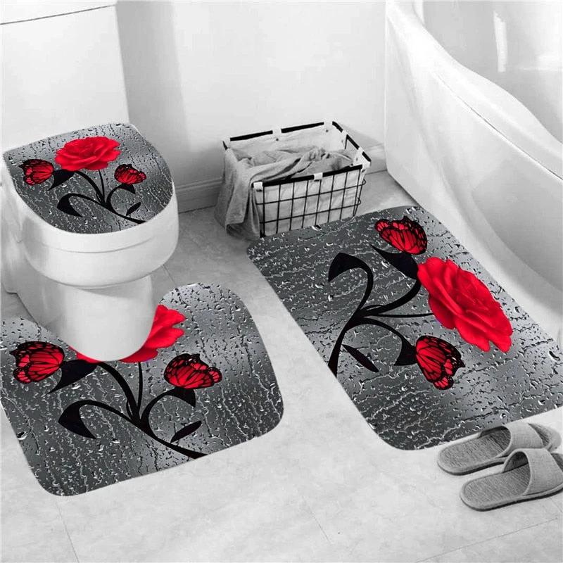 Hot HD Digital Printing Polyester Waterproof Polyester Flower Bathroom Hotel Shower Curtain by eprolo