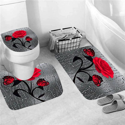 Hot HD Digital Printing Polyester Waterproof Polyester Flower Bathroom Hotel Shower Curtain by eprolo