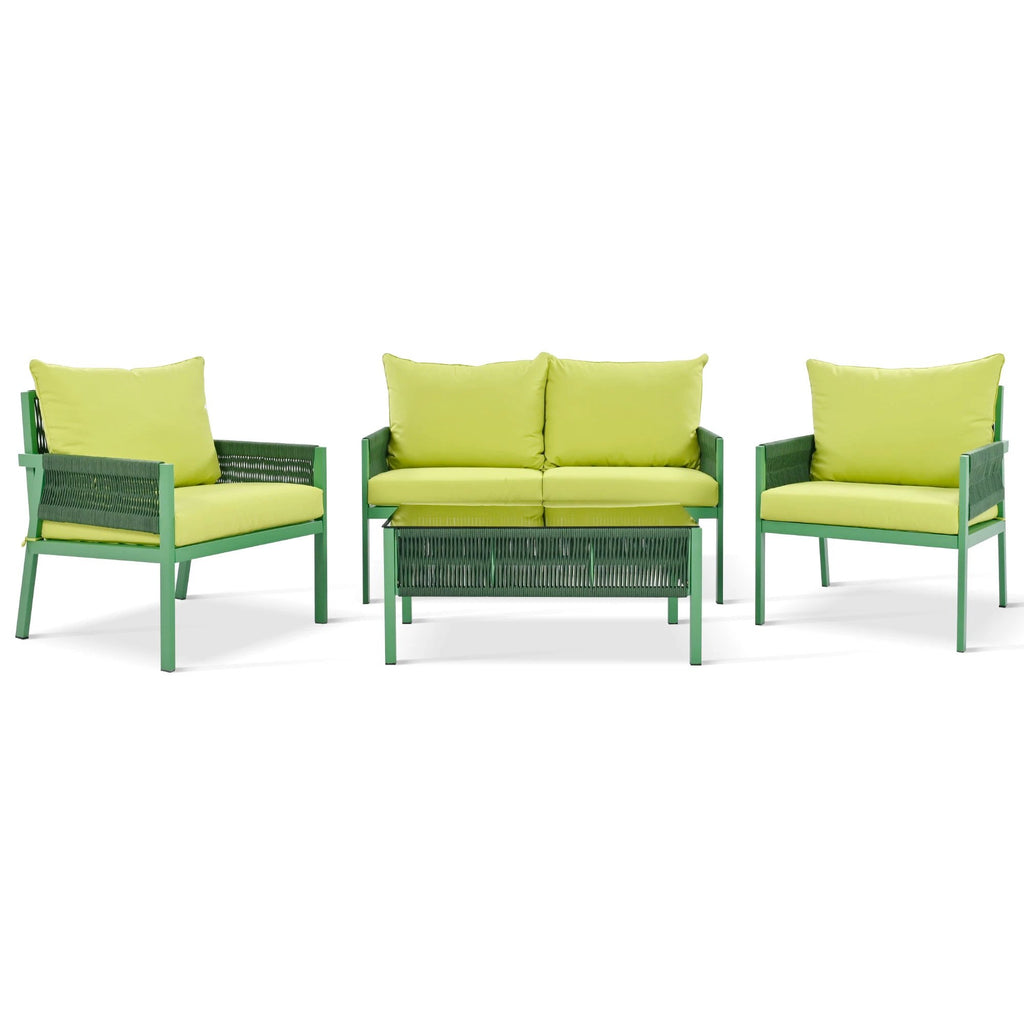 Outdoor Furniture with Tempered Glass Table by eprolo
