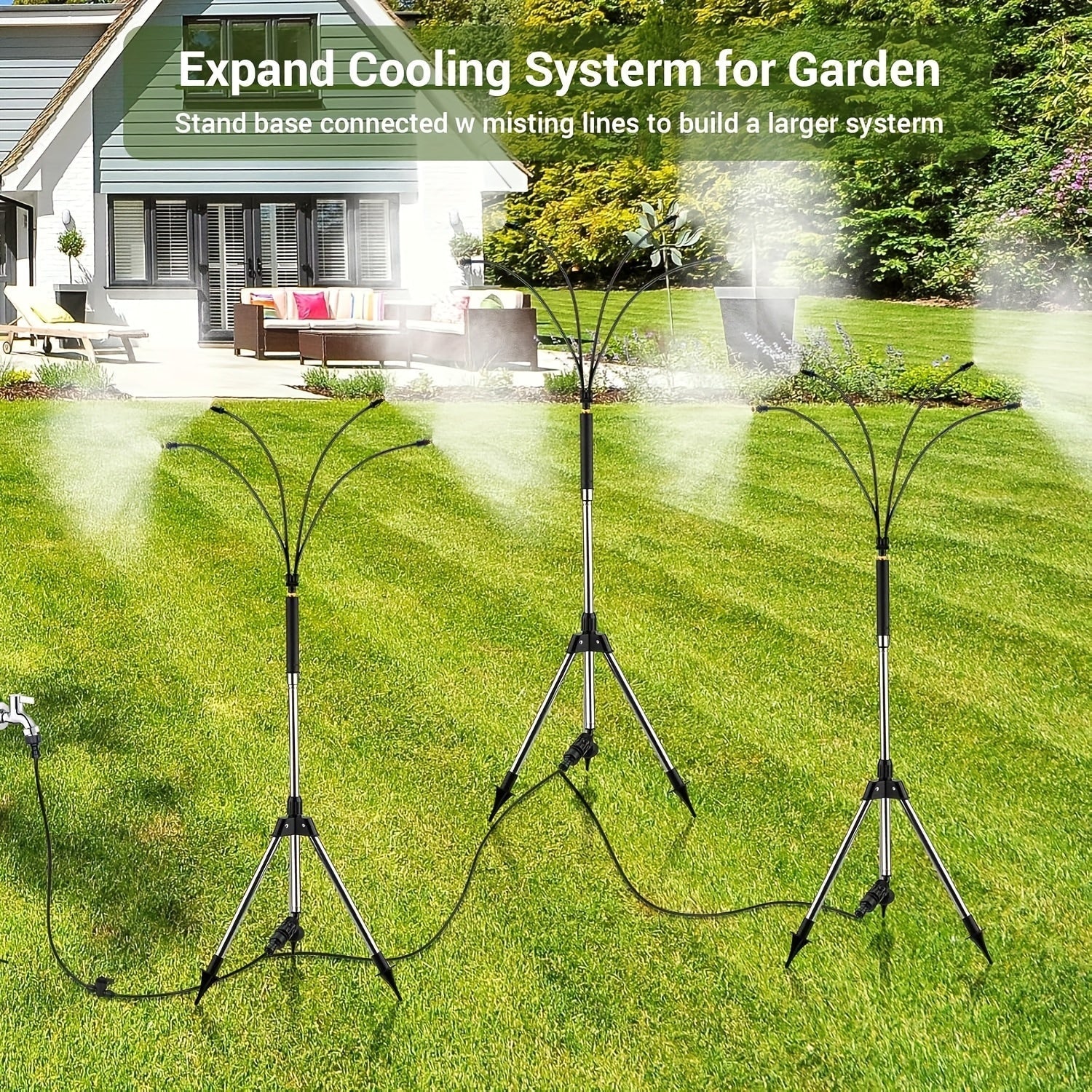 Outdoor Misting Stand for Patio & Pool-3