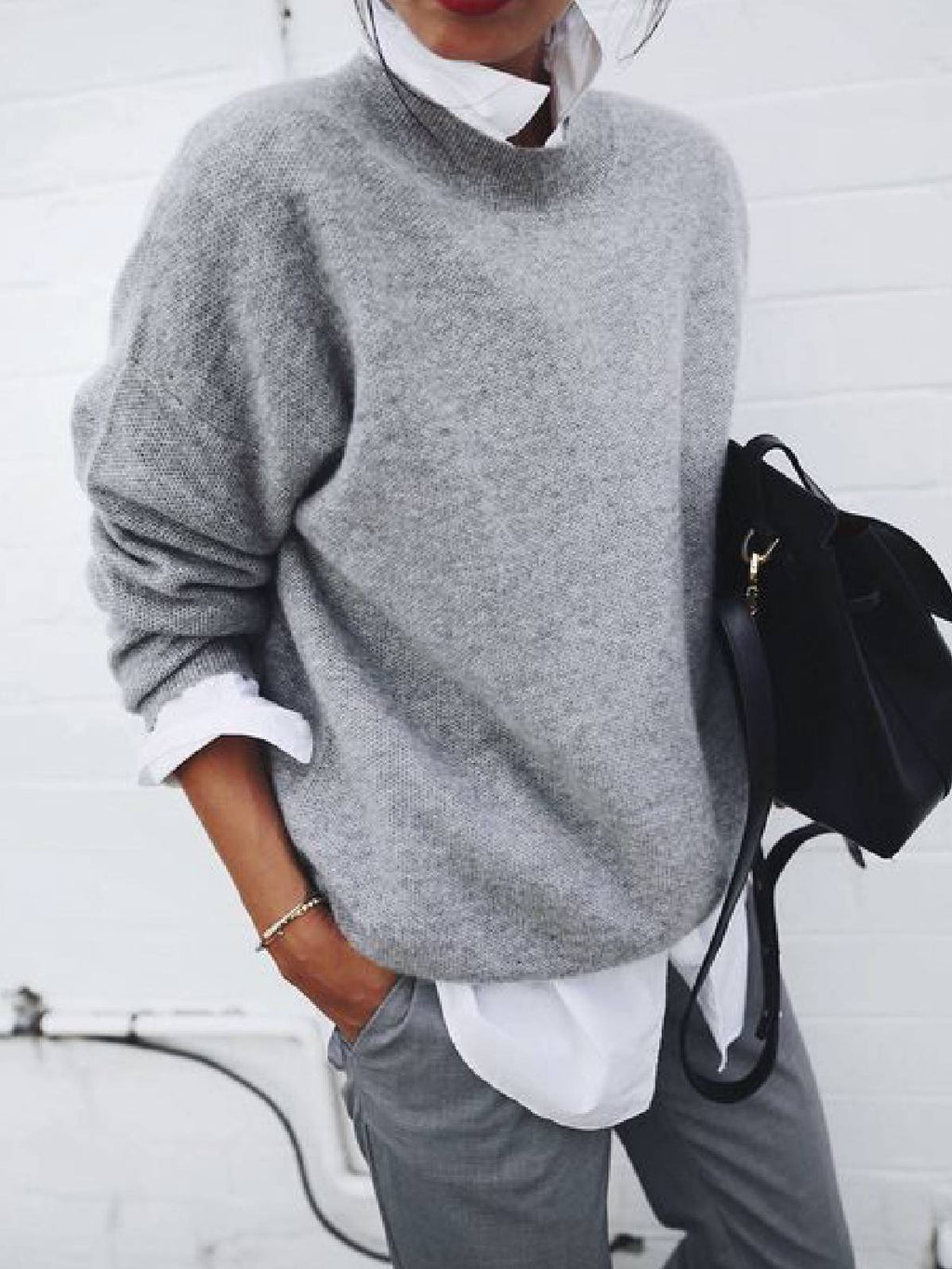 Fashion Long Sleeve Pullover Sweater Fall