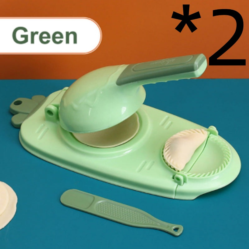 Nueva herramienta 2 en 1 para hacer dumplings de cocina, utensilio manual para hornear repostería