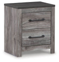 Bronyan - Two Drawer Night Stand - Dark Gray-0
