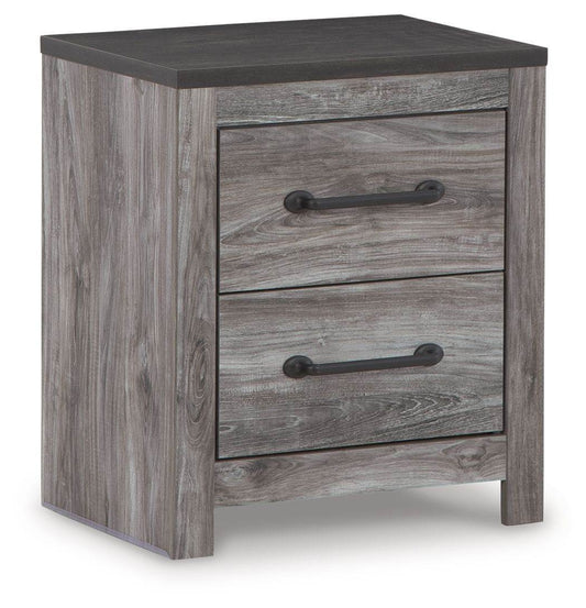 Bronyan - Two Drawer Night Stand - Dark Gray-0