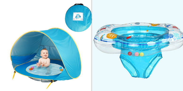 Tienda de playa para bebés, carpa de camping al aire libre para niños, plegable, impermeable, toldo parasol con protección UV.