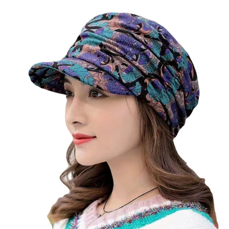 Version coréenne féminine d'un chapeau souple à bord large de style ethnique