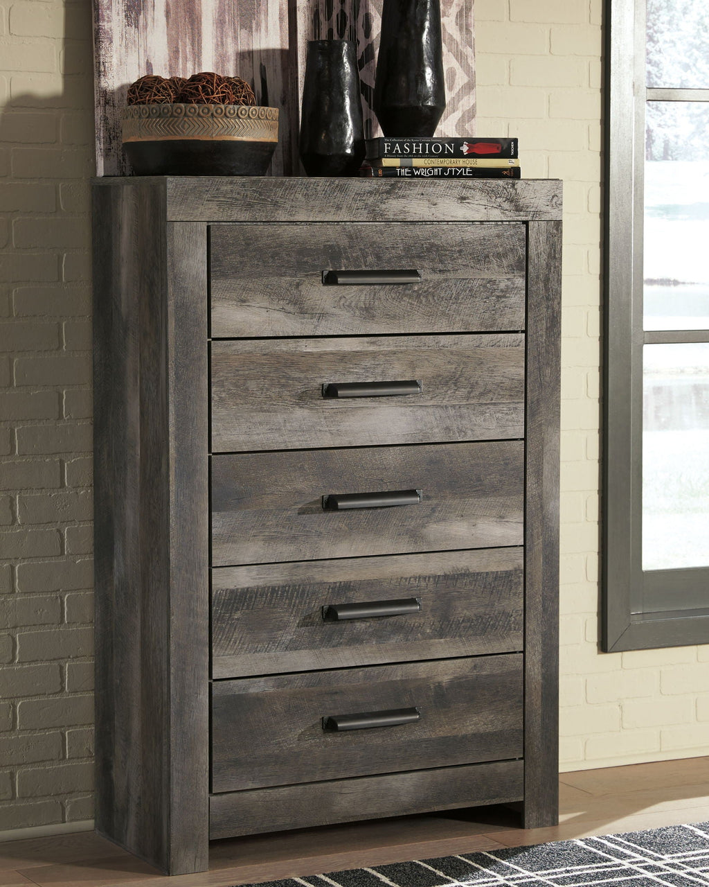 Wynnlow - Five Drawer Chest - Gray-2