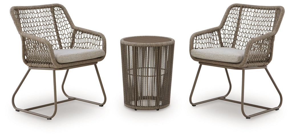 Signature Design by Ashley Majors Beach Beige 3-Piece Outdoor Table Set with Chairs-0