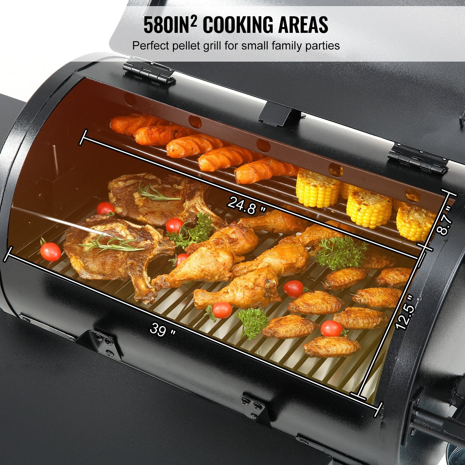 Parrilla de carbón portátil de 53 pulgadas, parrillas de gas propano
