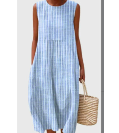 Womens Sleeveless Casual Printed Elegant Dress