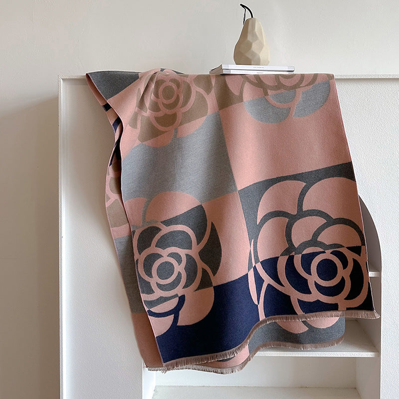 Écharpe chaude double usage Cape d'hiver pour femme