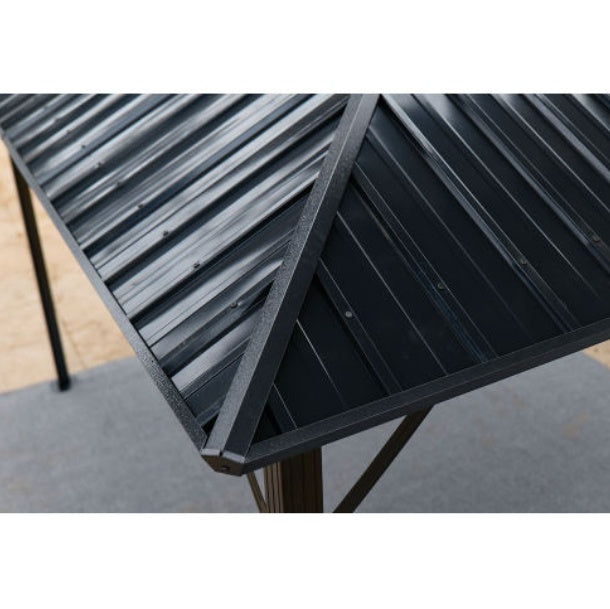 Tonnelle de jardin 3x3M, tonnelle en aluminium