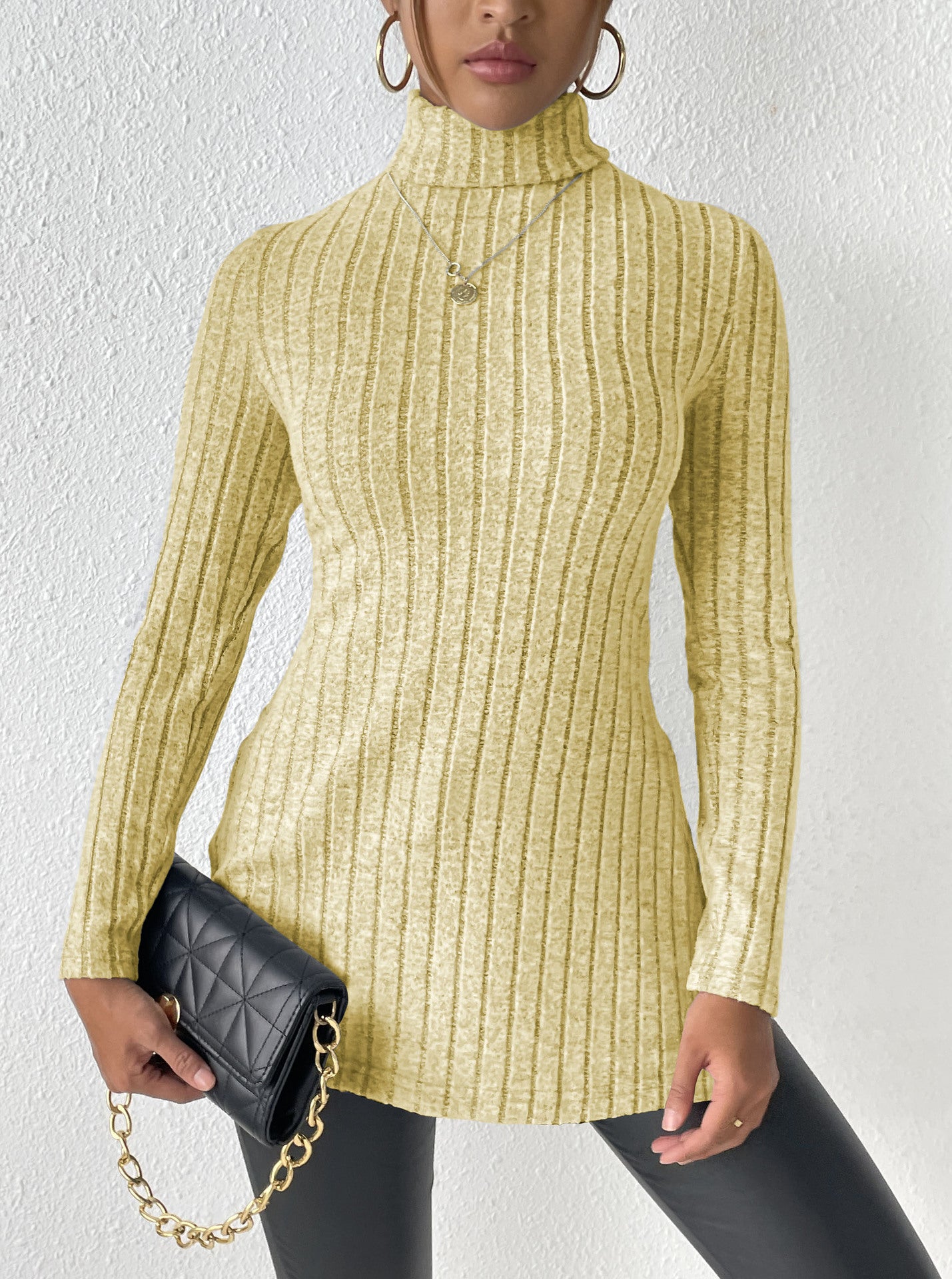 Pull à col roulé pour femme